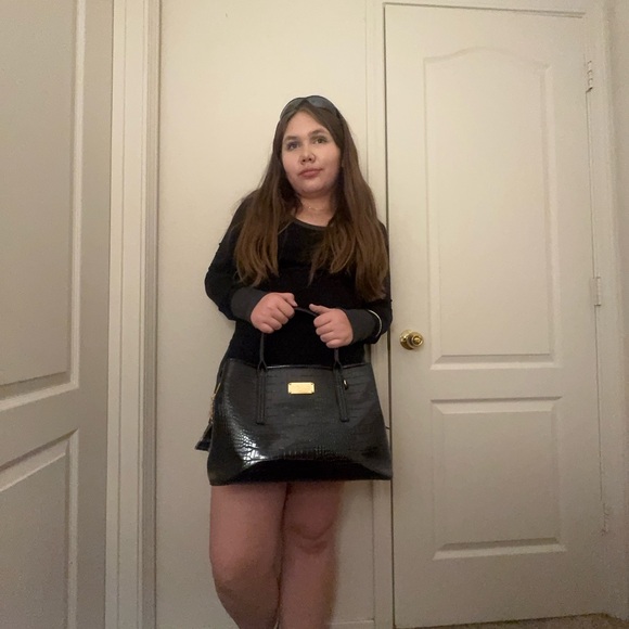 Bebe Croc Embossed Handbag - Picture 5 of 11